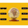 Detailed Built in LED Globe, Touch Music Globe, Easy-Read High Clear Map World Globe, Geographic Earth Globe with Wooden Stand New view 3