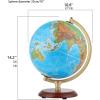 Detailed Dia 10-inch/25CM Globe, Colorful Easy-Read High Clear Map Geographic World Globe, Chinese and English Bilingual Earth Globe New view 2