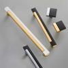 NALsa Gold Black Chrome Kitchen Handle Zinc Alloy Cabinet Knobs and Handles Drawer Pulls Furniture Handle Door Hardware 1Pcs (Color : White Gold) view 1