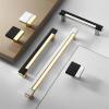 NALsa Gold Black Chrome Kitchen Handle Zinc Alloy Cabinet Knobs and Handles Drawer Pulls Furniture Handle Door Hardware 1Pcs (Color : White Gold) view 3