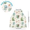 Kigai Cute Dragon Baby Car Seat Covers for Newborn, Breathable Nursing Cover for Breastfeeding Moms, Baby Stroller/Shopping Cart/Stretchy Carseat Cover for Boy & Girl view 3