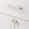 NALsa Pulls Cupboard Pearl Gold Brass Cabinet Door Handles Gray Zinc Alloy Drawer Knobs Kitchen Furniture Hardware 1Pcs (Color : B-Gray 128mm) view 3