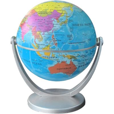 Detailed Dia 4-inch/10CM Globe, 360 Rotation World Globe, Earth Globe Educational/Geographic Modern Desktop Decoration New