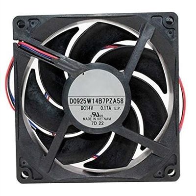 Beautyrankle D0925W14B7PZA58 SERVO Cooling Fan 14V 0.17A Waterproof Silent Cooling Fan