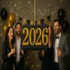 APINATA4U 2026 New Year Sparkling Pinata, Gold Glitter and Black New Years Eve Party Decoration, End of Year Celebration, 2026 Themed Party Supplies, Countdown and Graduation Pinata view 2
