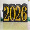 APINATA4U 2026 New Year Sparkling Pinata, Gold Glitter and Black New Years Eve Party Decoration, End of Year Celebration, 2026 Themed Party Supplies, Countdown and Graduation Pinata view 4
