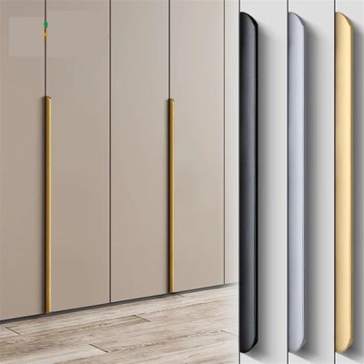 NALsa Hidden Furniture Handles Gold Black Modern Aluminum Alloy Wardrobe Drawer Knobs Long Kitchen Cabinet Pulls Cupboard Door Handles 1Pcs (Color : White, Size : Length-800mm)