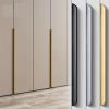 NALsa Hidden Furniture Handles Gold Black Modern Aluminum Alloy Wardrobe Drawer Knobs Long Kitchen Cabinet Pulls Cupboard Door Handles 1Pcs (Color : White, Size : Length-800mm) view 1