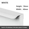 NALsa Hidden Furniture Handles Gold Black Modern Aluminum Alloy Wardrobe Drawer Knobs Long Kitchen Cabinet Pulls Cupboard Door Handles 1Pcs (Color : White, Size : Length-800mm) view 2