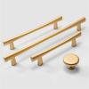 NALsa Golden Cupboard Handle Brushed Kitchen Cabinet Door Black Knob Furniture Drawer Pull Hardware Pulls T Bar Handle 1Pcs (Color : Gold 192mm) view 1