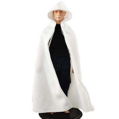 1/6 Scale Cloak Capes Coat Clothes Accessory for 12inch Male/Female PH TBL JO HT Worldbox Action Figure Body (White)