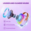 Speaker Machine for Kids& Adults,Mini Portable Blue-Tooth Karaoke Speaker with 2 Wireless Microphones and Dynamic Lights,Home KTV,Outdoor,Travel (Purple) view 2