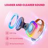 Speaker Machine for Kids& Adults,Mini Portable Blue-Tooth Karaoke Speaker with 2 Wireless Microphones and Dynamic Lights,Home KTV,Outdoor,Travel (Pinkcolor) view 2