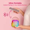 Speaker Machine for Kids& Adults,Mini Portable Blue-Tooth Karaoke Speaker with 2 Wireless Microphones and Dynamic Lights,Home KTV,Outdoor,Travel (Pinkcolor) view 3