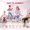 Speaker Machine for Kids& Adults,Mini Portable Blue-Tooth Karaoke Speaker with 2 Wireless Microphones and Dynamic Lights,Home KTV,Outdoor,Travel (Pinkcolor) view 4