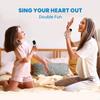 Speaker Machine for Kids& Adults,Mini Portable Blue-Tooth Karaoke Speaker with 2 Wireless Microphones and Dynamic Lights,Home KTV,Outdoor,Travel (Blue) view 4