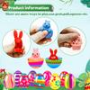 24 Pack Prefilled Easter Eggs with Squishy Toys Inside Bright Colorful Easter Eggs with Fidget Toys Great for Kids Girls Boys Easter Basket Stuffers Eggs Fillers Party Favors Gifts view 3