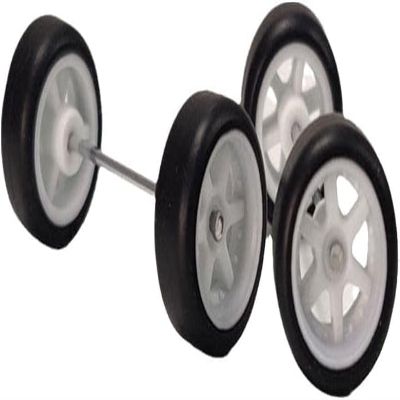 2Pcs White Black Alloy 1:64 Wheels,Scale Alloy Wheels Rubber Tires,Model Alloy & Accessories Tires Wheel Rubber, Wheels and Tires