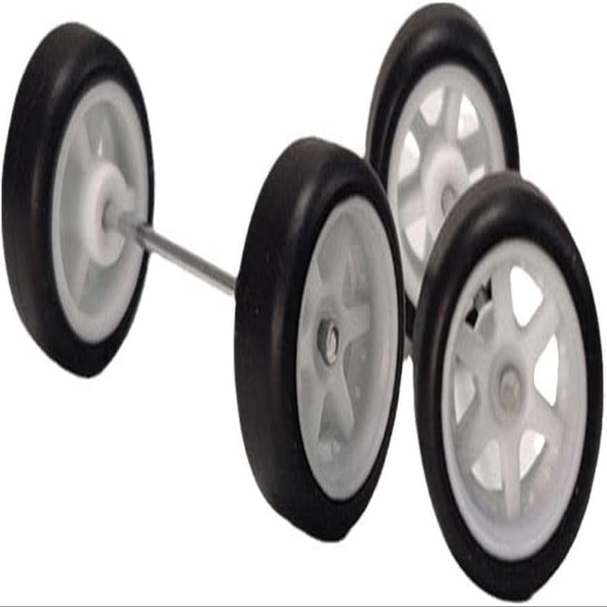 2Pcs White Black Alloy 1:64 Wheels,Scale Alloy Wheels Rubber Tires,Model Alloy & Accessories Tires Wheel Rubber, Wheels and Tires