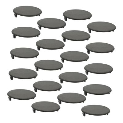 20 Pcs Black Plastic Piggy Bank Stoppers Round Bottom Plugs for Money Saving and Coin Collection Ideal Replacement for Storage Boxes