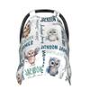 Personalized Baby Car Seat Cover Winter Custom Minky Carseat Cover Boy Girls with Name Owl Carseat Canopy Customized Car Seat Canopy Infant Carrier Covers Nursing Cover Toddler Blanket view 1