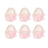 ibasenice Miniature Rattan Woven Flower Basket Set of 6 Handwoven Small Storage Baskets with Handle for Dollhouse Decor and Mini House Ornaments 2.95X2.75X2.36 Inch view 1
