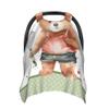 Winter Carseat Cover for Baby Personalized Bear Baby Car Seat Cover with Name Custom Minky Car Seat Canopy Boys Girls Infant Carrier Covers Nursing Cover Toddler Blanket view 1