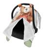 Winter Carseat Cover for Baby Personalized Bear Baby Car Seat Cover with Name Custom Minky Car Seat Canopy Boys Girls Infant Carrier Covers Nursing Cover Toddler Blanket view 2