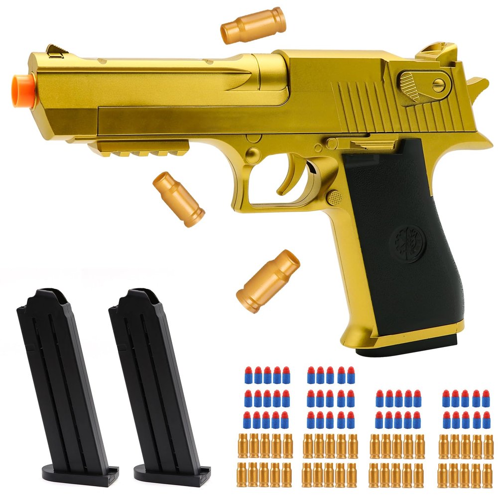Nogevo Pro Shell-Ejecting Toy Gun - Realistic Empty Shell Ejection with Foam Bullets, Educational Shooting Game for Kids Ages 6+, Birthday Christmas for Boys & Girls