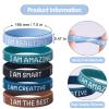 20 Pcs Inspirational Wristbands for Students  Self-Affirmation Phrase Bracelet  Motivational Quotes Rubber Bracelets  Back to School Gift for Students Kids view 4