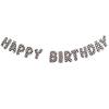 Racing Happy Birthday Banner - Checkered Black and White Happy Birthday Banner, Race Car Birthday Party Decor, Two Fast Party Decorations, Fast One Decor view 1