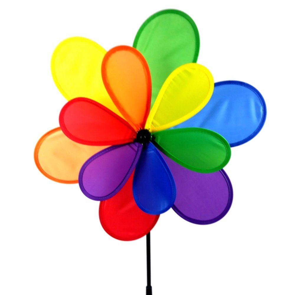 15 Inch Nylon Multi Colored Yard Pinwheel