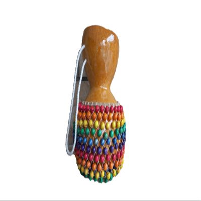 9 inches wood beaded Gourd shekere, Rhythym Music instrument, African druming gourd shaker, Musician Gifts, Valentines gifts