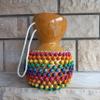 9 inches wood beaded Gourd shekere, Rhythym Music instrument, African druming gourd shaker, Musician Gifts, Valentines gifts view 2