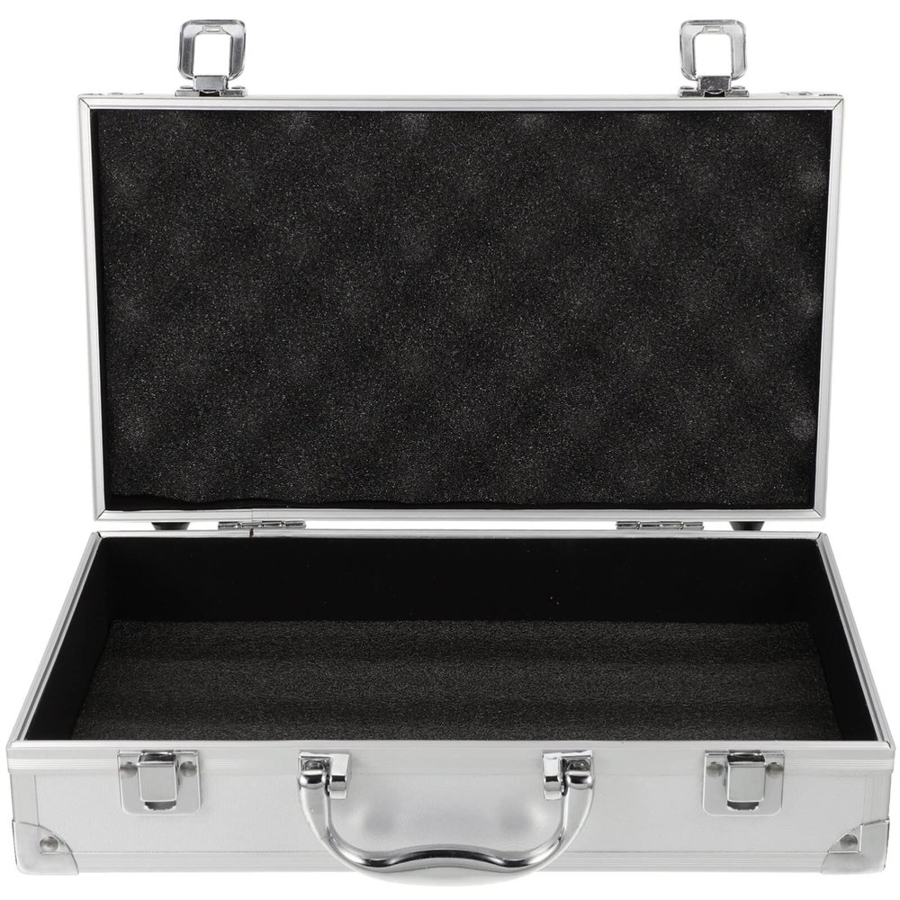 Mipcase Aluminum Tool Box Case, Portable Hard Case Metal Briefcase Tool Box for Test Cosmetic Medicine Items Instruments Jewelry Tools