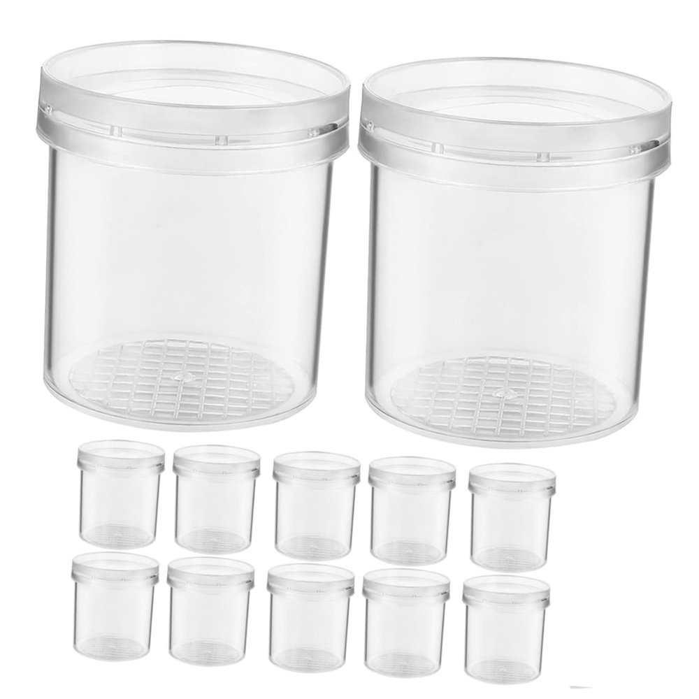 Healvian 15pcs Portable Insect Observation Box with Magnifying Lid Transparent Bug Cages for Adults for Collecting and Observing Insects and Critters
