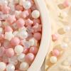 TRENDPLAYBall Pit Balls Star and Heart Shapes for Toddlers - 100 Count Plastic Balls for Ball Pit Fun and Play, Pink+ Beige+ Pearl White view 2