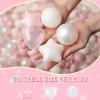 TRENDPLAYBall Pit Balls Star and Heart Shapes for Toddlers - 100 Count Plastic Balls for Ball Pit Fun and Play, Pink+ Beige+ Pearl White view 3