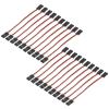 MECCANIXITY 10pcs 3-Pin Servo Extension Cable Cord Connector Lead Wire Male to Male 3.94inch 26AWG 30-Cores Servo Receiver Wire for RC Model Aircraft view 1