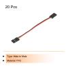 MECCANIXITY 10pcs 3-Pin Servo Extension Cable Cord Connector Lead Wire Male to Male 3.94inch 26AWG 30-Cores Servo Receiver Wire for RC Model Aircraft view 3