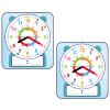 ANCOMEDO 2 Pack Magnetic Writable Dry Erase Teaching Clock, Large 12" Teaching Demonstration Clock for Kids Learning Time with Cute Style for Home School Classroom Supplies(12" x 11") view 1