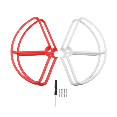 OwlKay CW CCW Baling-Baling for FIMI Drone Versi 4K RC Pelindung Alat Pelindung Bumper Quadcopter Pisau Aksesori (Size : Red-White Guard)