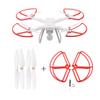 OwlKay CW CCW Baling-Baling for FIMI Drone Versi 4K RC Pelindung Alat Pelindung Bumper Quadcopter Pisau Aksesori (Size : Red-White Guard) view 2