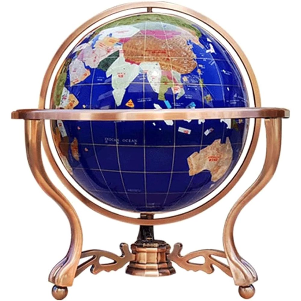 Detailed Compass Design Globe, World Globe with Zinc Alloy Stand, Educational Earth Globe with HD Printed Map Geographic Globe New