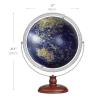 Detailed Dia 17-inch/43CM Globe, 3D Concave-convex Relief Mountain Design World Globe, 720 Rotation Earth Globe Built in LED New view 2