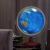 Detailed Dia 17-inch/43CM Globe, 3D Concave-convex Relief Mountain Design World Globe, 720 Rotation Earth Globe Built in LED New view 3