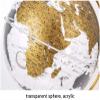 Detailed Dia 8-inch/20CM Globe, Clear Acrylic World Globe with Metal Stand, 360 Rotating Earth Globe for Home Dcor Office Desktop New view 3