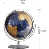 Detailed Dia 10-inch/25CM Globe, 720 Rotation World Globe with Metal Arc and Base, Chinese and English Bilingual Earth Globe New view 2