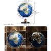Detailed 32CM/12.6IN Globe, LED Illuminated Population Distribution Map At Night World Globe, 3D Concave-convex Relief AR Earth Globe New view 2