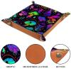 Mushrooms Dice Tray Dice Holder PU Leather Portable Folding Dice Rolling Tray Dice Mat Dice Storage Accessories Decorative Desk Organizer Gift for RPG, DND Game Players view 3
